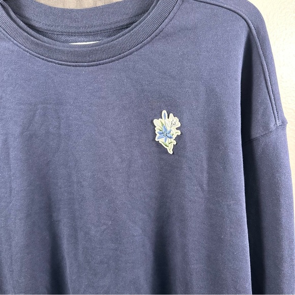 Goodfellow & Co Men's Navy Crewneck Sweater with Emblem Size XL - Picture 2 of 7